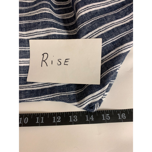 Old Navy Pants Womens Size XL Navy & White Striped Linen Blend Beach Coastal - Picture 8 of 9